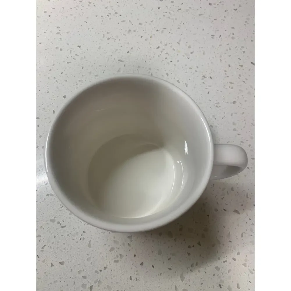 Pottery Barn Initial Letter M Coffee Mug Cup Stoneware Monogram Black White